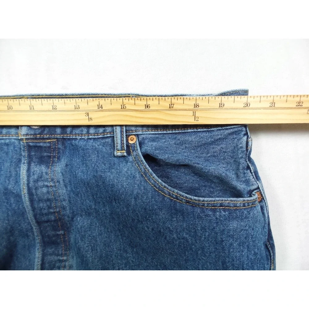 Levis 501 Jeans Mens Size 40 x 30 Blue Denim Classic Button Fly Straight Leg‎